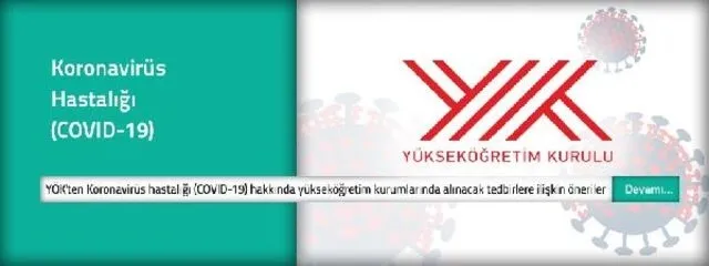 Son dakika: YÖK'ten üniversitelere 'koronavirüs' talimatı! - 2