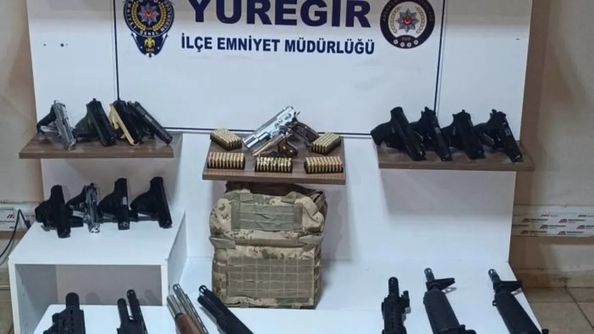 Adana'da 19 ruhsatsız silah ele geçirildi