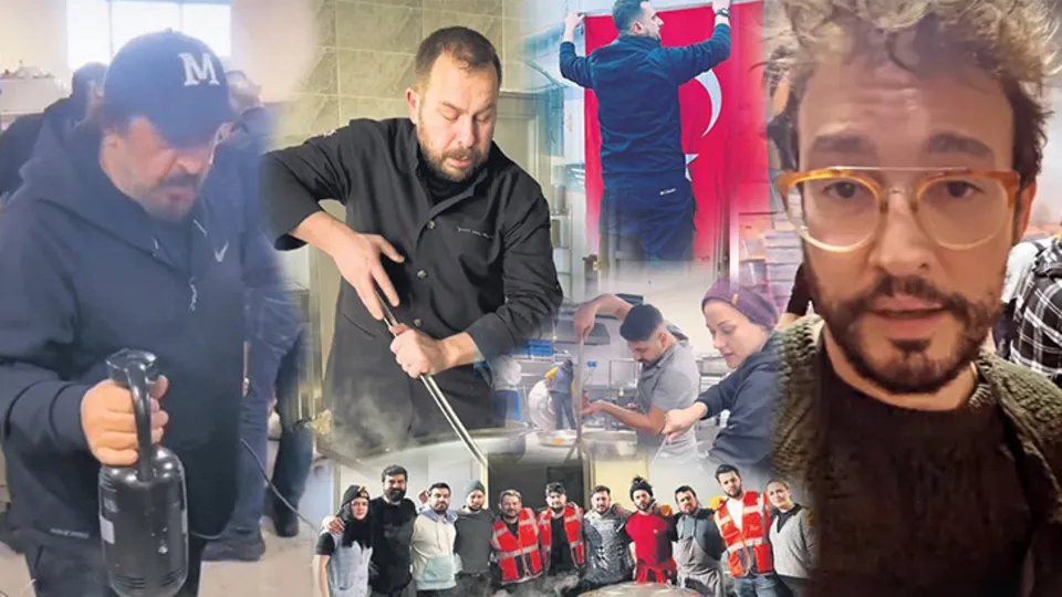 Ünlü şefler deprem bölgesine koştu! Binlerce kişiye sıcak yemek dağıtıldı