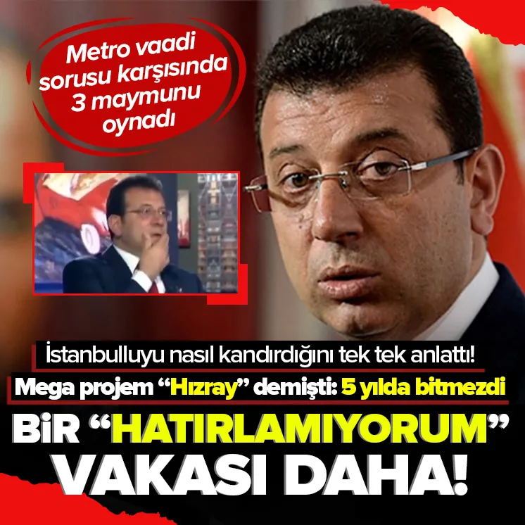 Ekrem İmamoğlu vaatlerini unuttu: Hatırlamıyorum