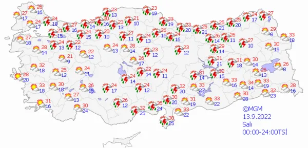 1662994854722.png Sağanak yağış sonrası sıcaklıklar 40 dereceyi aşacak! Meteoroloji gün gün açıkladı! İstanbul ve Ankara kavrulacak... - 7