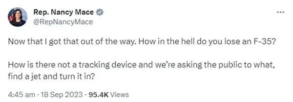 ABD’de F-35 düştü! Uçağın enkazı Williamsburg County kenti yakınlarında bulundu