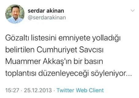 Elazığ depremi ile ilgili iftira atan provokatör Serdar Akınan’ın FETÖ ile ilişkisi