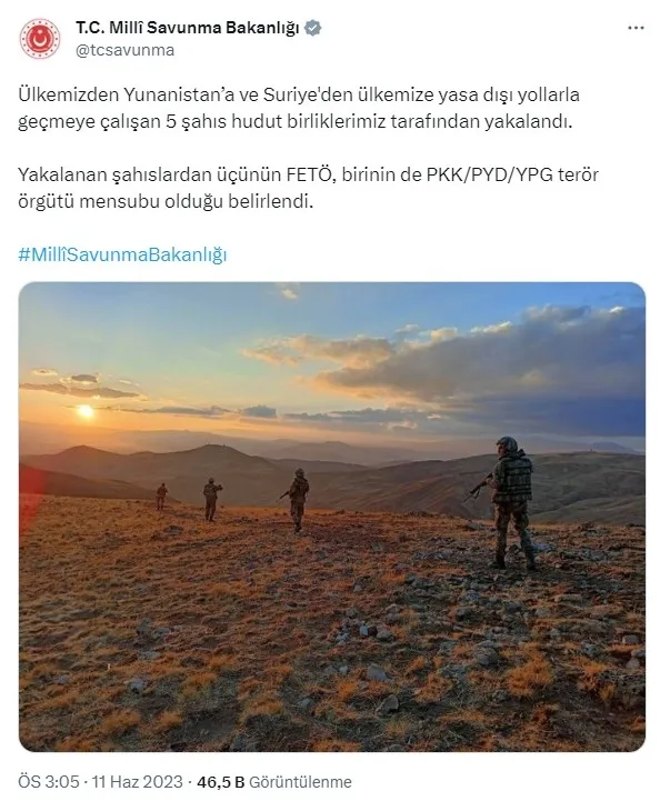 msb-yunanistan-ve-suriye-sinirlarinda-4-feto-ve-pkk-mensubu-yakalandi-1686496161811.jpg MSB: Yunanistan ve Suriye sınırlarında 4 FETÖ ve PKK mensubu yakalandı - 1