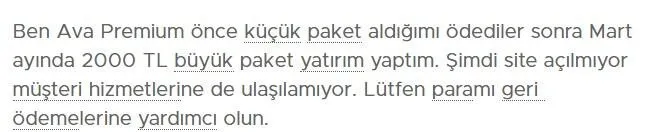 Son dakika: Yeni Çiftlik Bank vakası! Ava Premium’a erişilemiyor: Paralarla kayıplara karıştılar