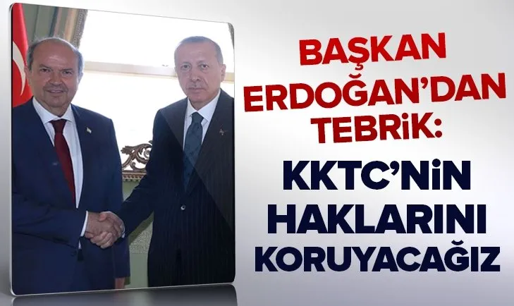 Başkan Erdoğan'dan Ersin Tatar'a tebrik