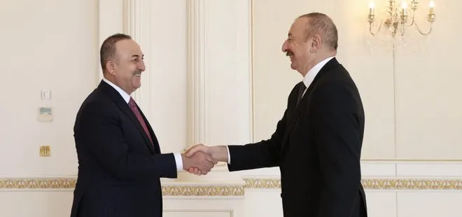 Dışişleri Bakanı Mevlüt Çavuşoğlu, Azerbaycan Cumhurbaşkanı Aliyev ile görüştü