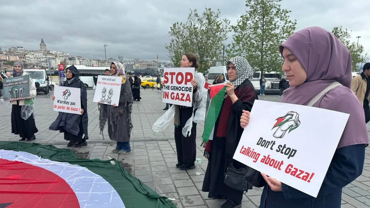 İHH İstanbul Kadın Birimi’nden Gazze’ye destek eylemi