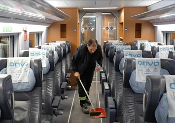 Yüksek Hızlı Trenlerde bayram temizliği