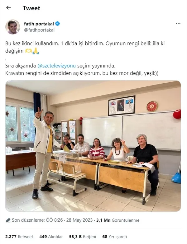 Fatih Portakal ve Yeşil Sol Parti sandık kurulu üyesi hakkında suç duyurusu - 1