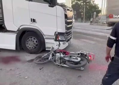TIR ile motosiklet çarpıştı: 1 ölü