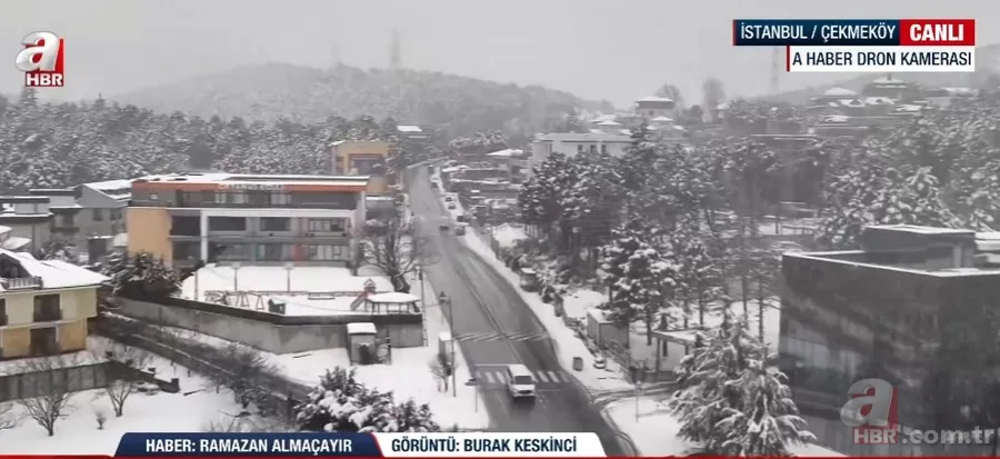 Megakent beyaza büründü! A Haber ekipleri kar nöbetinde: İşte İstanbul'dan kar manzaraları 11
