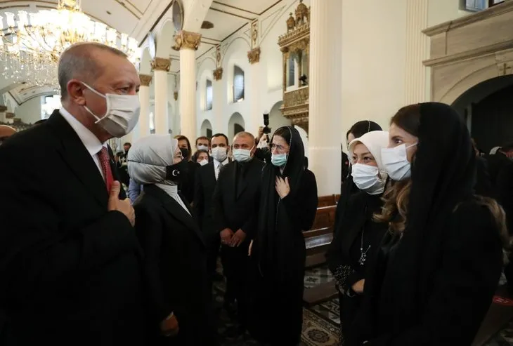 Başkan Erdoğan AK Parti İstanbul Milletvekili Markar Esayan'ın cenaze törenine katıldı