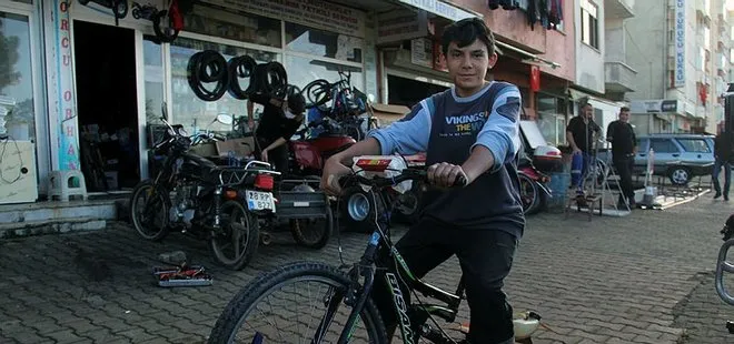 Giresun’da 15 yaşındaki genç ağaç motorundan moto-bisiklet yaptı