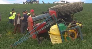 Edirne’de devrilen traktörün sürücüsü öldü