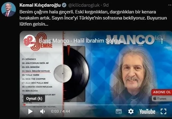 Muharrem İnce’ye FETÖ kumpası sonrası Memleket Partisi’nden Başkan Erdoğan’a destek kararı