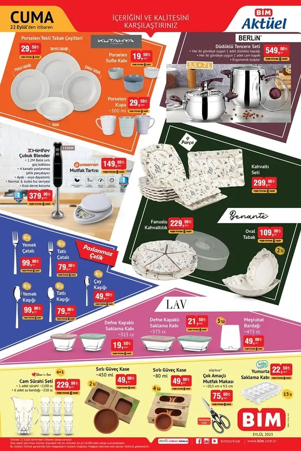 26 Eylül BİM aktüel ürünler kataloğu yayınladı: İndirimde bu hafta beyaz peynir, çay, meyve suyu, yoğur, tost peyniri, un, süt, zeytin, omo, bebek bezi, yumuşatıcı, yer alıyor - 7