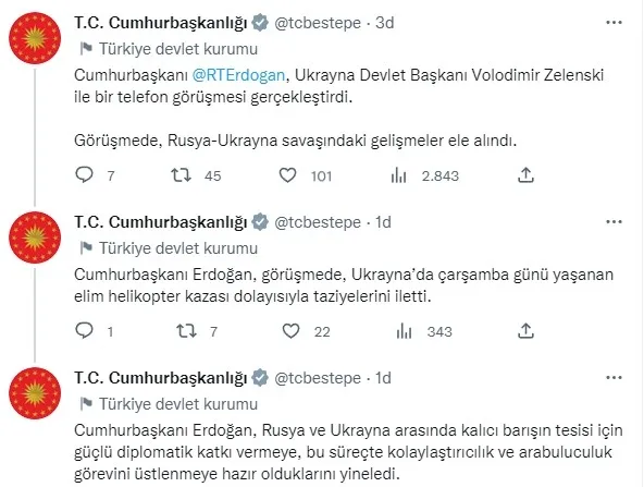 Başkan Erdoğan, Ukrayna Devlet Başkanı Zelenskiy ile telefonda görüştü - 3