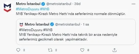 İstanbul’da metro arızası! Vatandaşlar Bağcılar Meydan ile Kirazlı arasında yürümek zorunda kaldı!