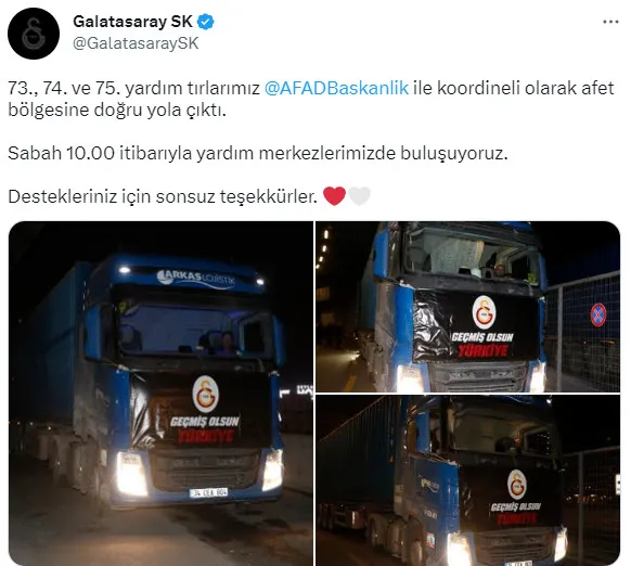 1676268587218.jpg Türk sporunun 4 efsanesi Fenerbahçe, Beşiktaş, Galatasaray ve Trabzonspor depremzedeler için seferber oldu! Duygulandıran paylaşımlar - 9