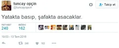 FETÖ'cü Opçin'den iki gün öncesinden darbe tweeti! - 1