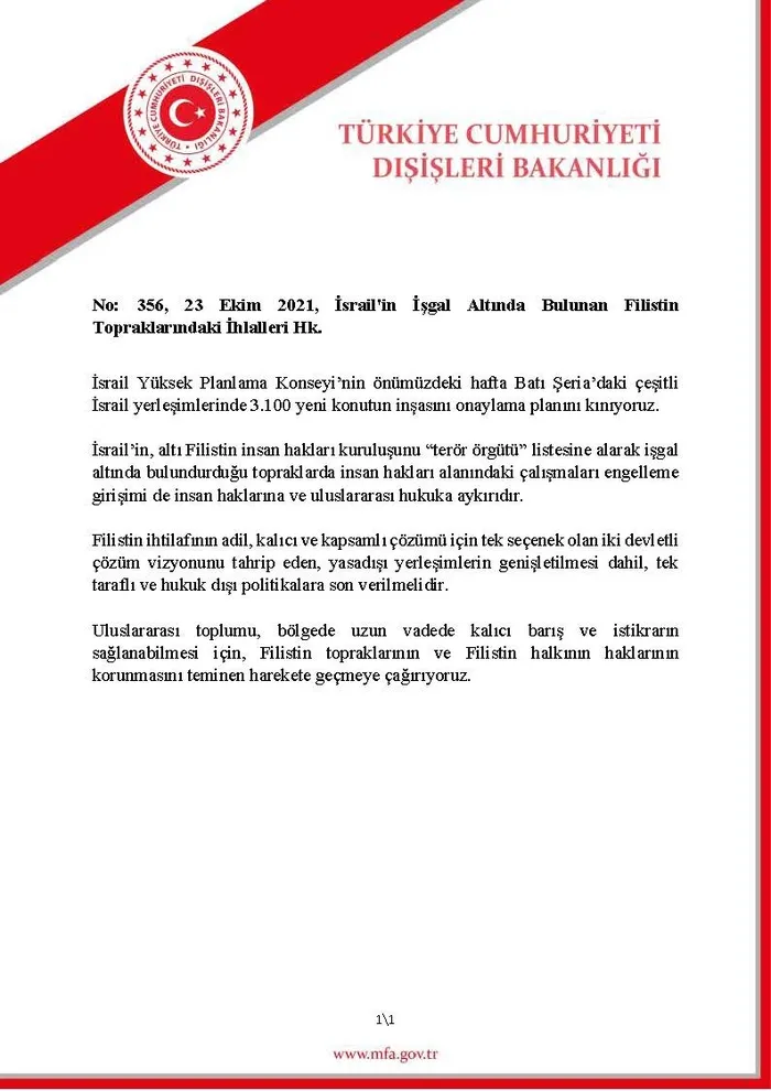 SON DAKİKA: Dışişleri Bakanlığından İsrail'e kınama