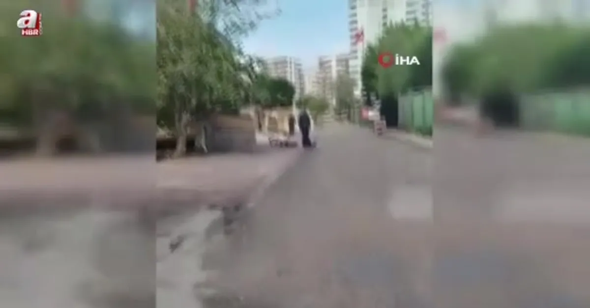 Bisikletli çocuğu darp etti