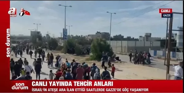 Gazze’de insanlık dramı! Tehcir anları kamerada! İsrail’den büyük oyun...