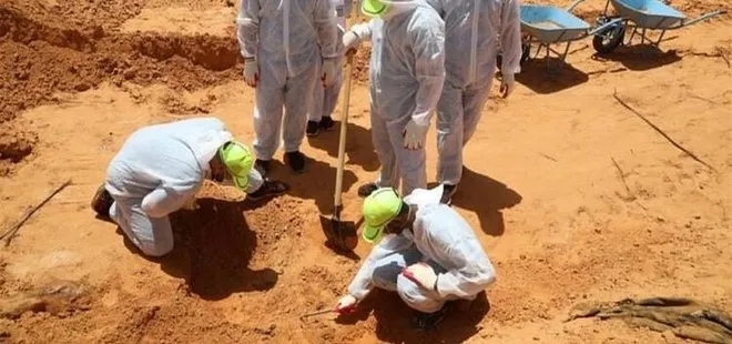 Libya’nın Terhune kentinde toplu mezarlarda 12 cesede daha ulaşıldı