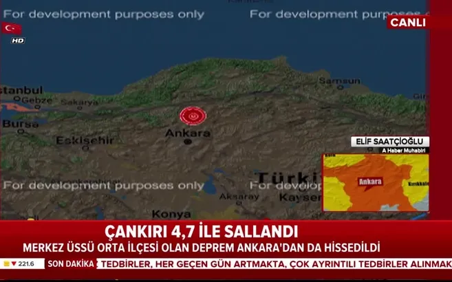 Çankırı 4,7 ile sallandı