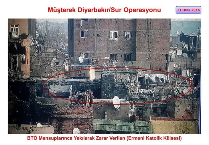 PKK Sur’da tarihi mekanları harabeye çevirdi!