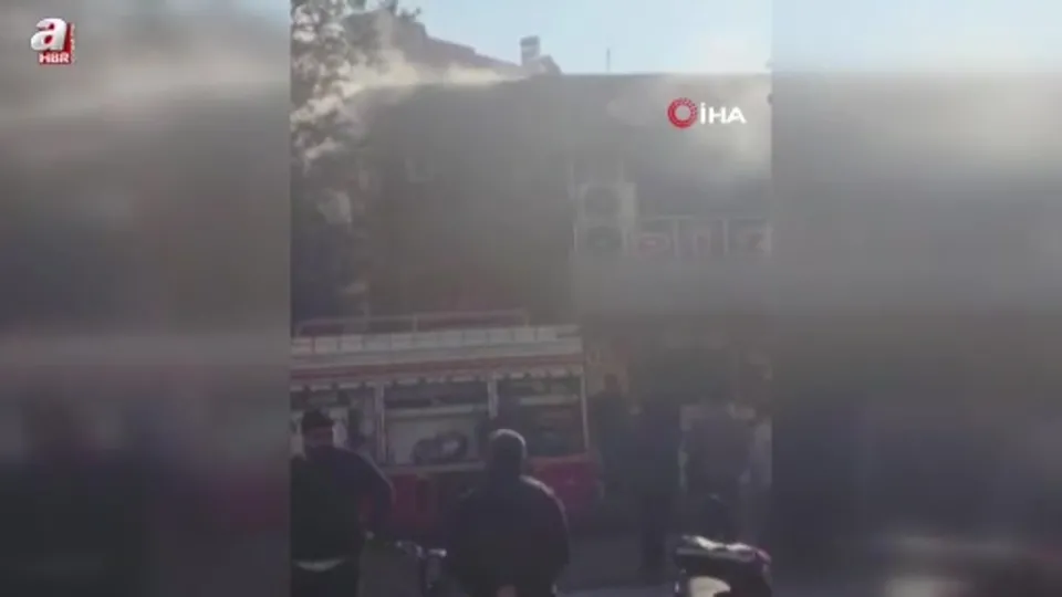 İş yerinde çıkan yangın paniğe neden oldu