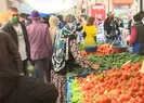 İstanbulda semt pazarında korkutan kalabalık