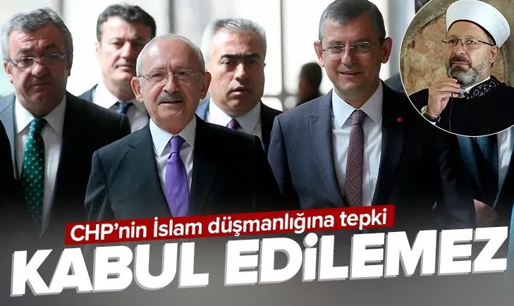 Diyanet İşleri Başkanı Ali Erbaş’tan CHP’li Özgür Özel’in Kur’an kurslarına saldırısına tepki gösterdi! Kabul edilemez