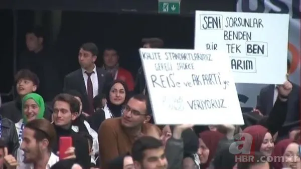 Başkan Erdoğan’a gençlerden Cengiz Kurtoğlu sürprizi!  Pankartlı sevgi gösterisi