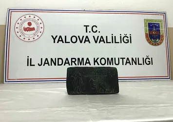Yalova'da Mısır dönemine ait olduğu iddia edilen bir tablet ele geçirildi