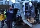 Samsun’da feci kaza! İşçi servisi devrildi