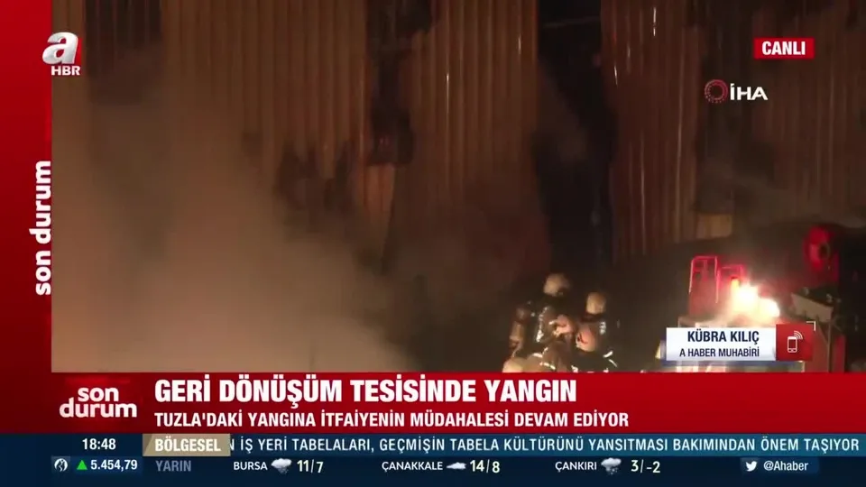 Tuzla’da geri dönüşüm tesisinde yangın