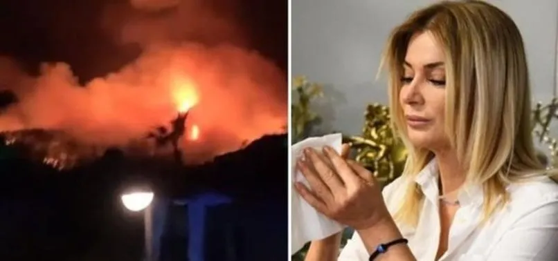 Orman yangınları Fethiye’ye sıçradı! Songül Karlı korku dolu anları paylaştı! Sesi titreyerek anlattı