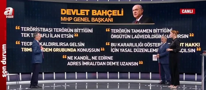 Bahçeli’den Öcalan çıkışı! Kafasındaki strateji ne? A Haber’de İmralı sözlerinin şifresi: ’Gelin açıkça konuşalım’ dedi