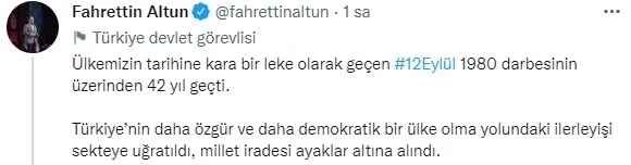 Cumhurbaşkanlığından "12 Eylül" mesajı! "Bu milleti durduramayacaklar" - 1