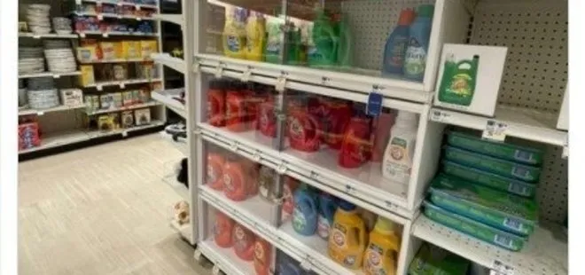 ABD’de enflasyon krizi marketlere yansıdı! Bebek mamaları ve çamaşır deterjanları artık kilitli dolaplarda satılıyor