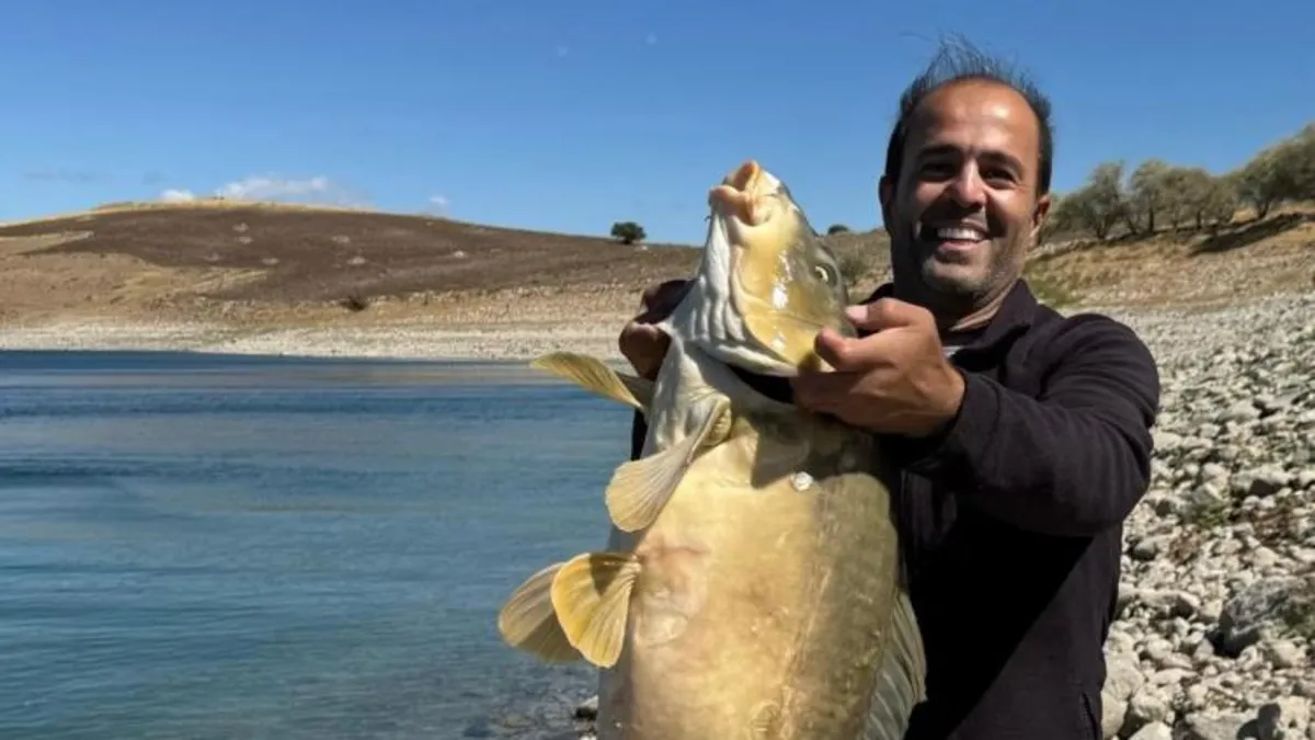 Elazığ’da 21 kiloluk dev sazan avlandı