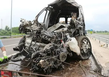Kuzey Marmara'da feci kaza! Alev topuna döndü