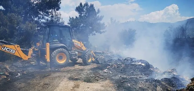 Kuşadası’nda metan gazı sıkışması nedeniyle 2 hektar makilik alan yandı