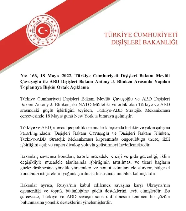 Dışişleri Bakanı Mevlüt Çavuşoğlu’ndan NATO açıklaması: Türkiye’nin güvenlik endişeleri giderilmeli