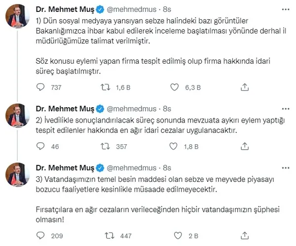 Ataşehir’de kasalarca sebzeyi çöpe atan şahıs ile ilgili Bakanlık harekete geçti