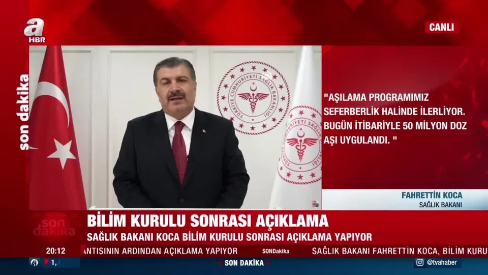 Hatırlatma dozu 3. doz aşı ne zaman yapılacak? Sağlık Bakanı Koca canlı yayında açıkladı