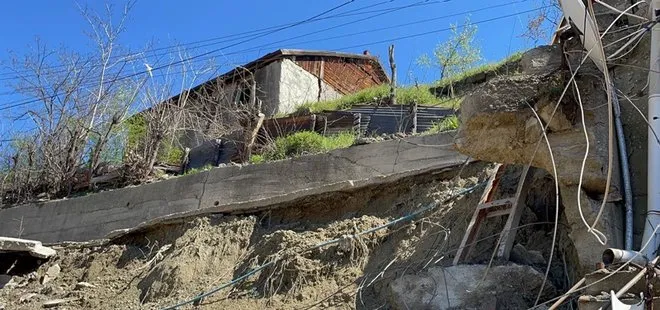 Karabük’te heyelan tehlikesi! 2 ev hasar gördü
