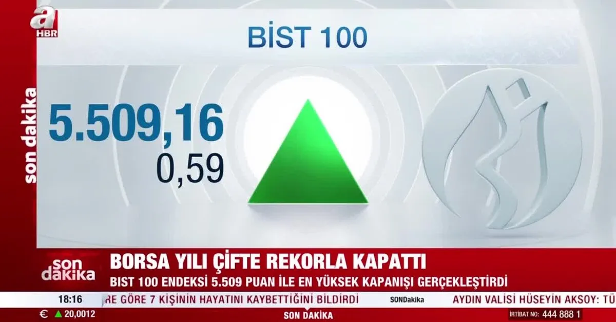 Borsa yılı çifte rekorla kapattı